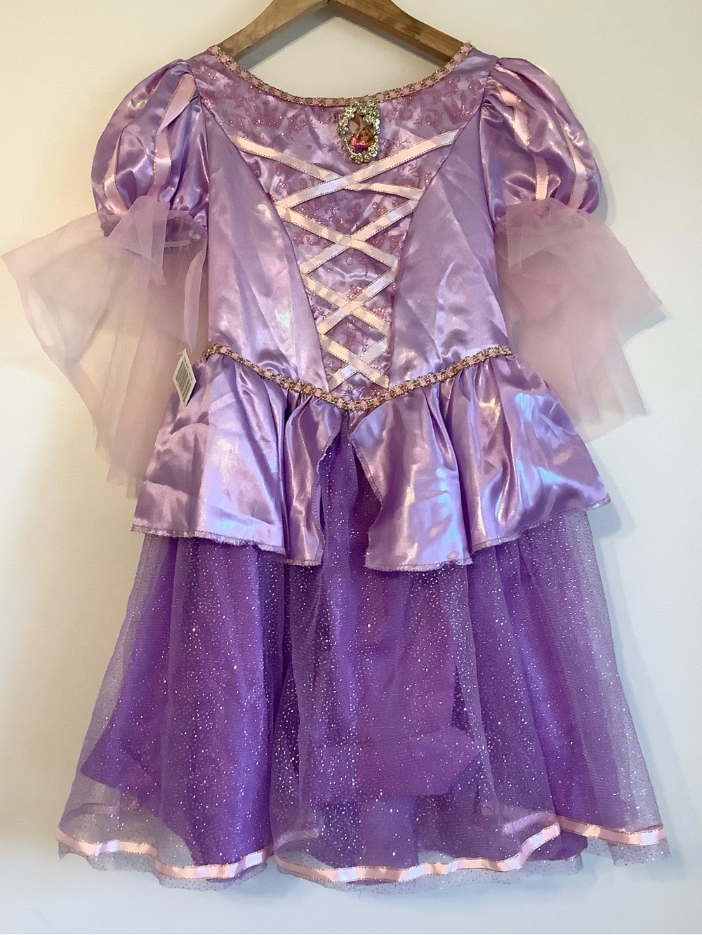 Disney Rapunzel Sparkle Princess Dress Costume NWOT